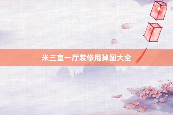 米三室一厅装修甩掉图大全